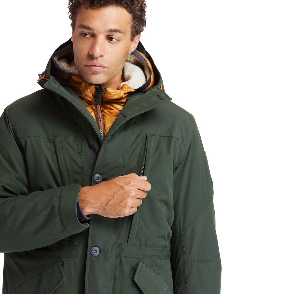 Timberland Mens Jackets Outdoor Heritage Ecoriginal Parka with DryVent™ Technology - Dark Green - In